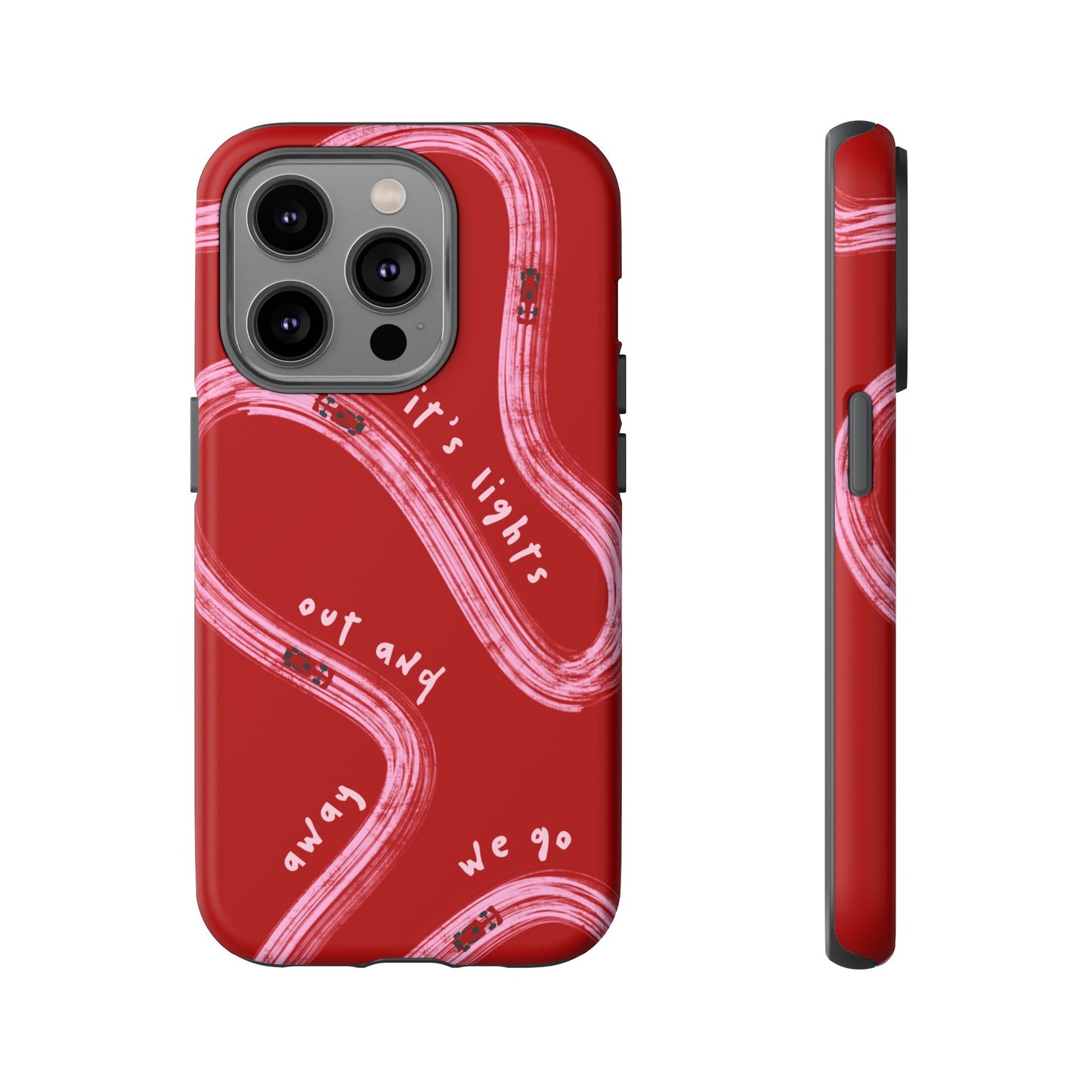 Red and Pink Lights Out F1 Phone Case Design, Trendy F1 Gift, Formula 1 Gift, Cute F1 Phone Case, Unique Formula One Phone Case