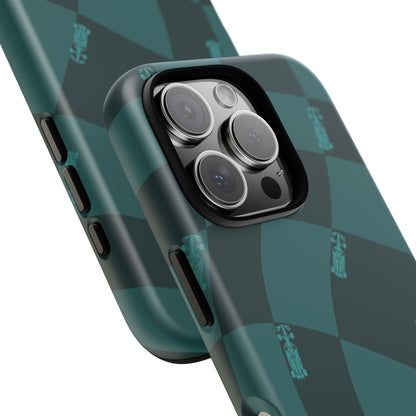 F1 Phone Case Teal Checkered Design, Trendy F1 Gift, Formula 1 Gift, Cute F1 Phone Case, Unique Formula One Phone Case