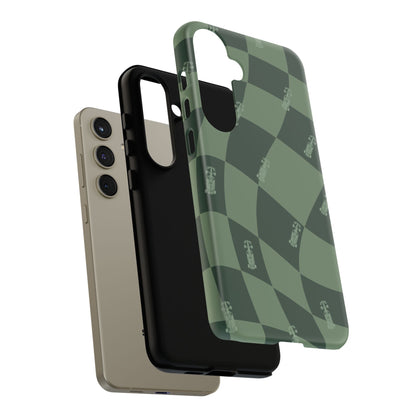 F1 Phone Case Green Checkerboard Design, Trendy F1 Gift, Formula 1 Gift, Cute F1 Phone Case, Unique Formula One Phone Case