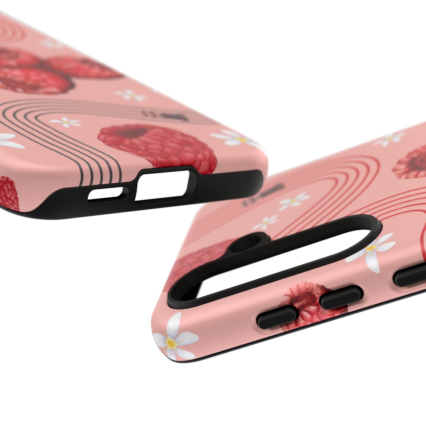 Red F1 Haas and Raspberries Phone Case, Trendy F1 Gift, Formula 1 Gift, Cute Fruit F1 Phone Case, Unique Phone Case
