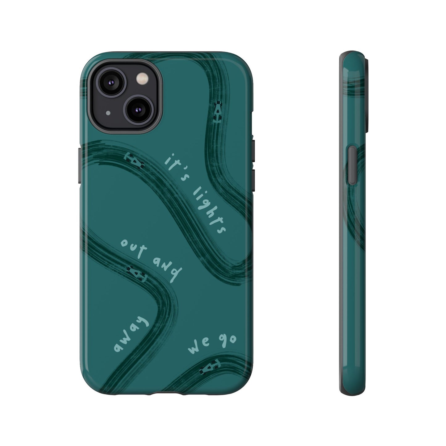 Teal Lights Out F1 Phone Case Design, Trendy F1 Gift, Formula 1 Gift, Cute F1 Phone Case, Unique Formula One Phone Case