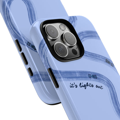 F1 Phone Case Monochrome Blue Painted "its lights out and away we go", Trendy F1 Gift, Formula 1 Gift, Cute F1 Phone Case, Phone Case