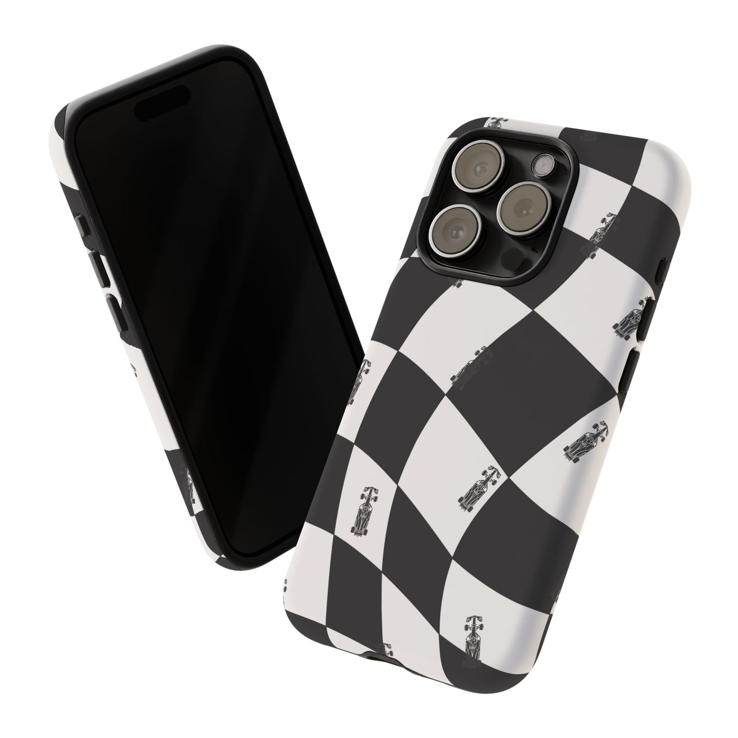 F1 Phone Case Black and White Checkered Design, Trendy F1 Gift, Formula 1 Gift, Cute F1 Phone Case, Unique Formula One Phone Case