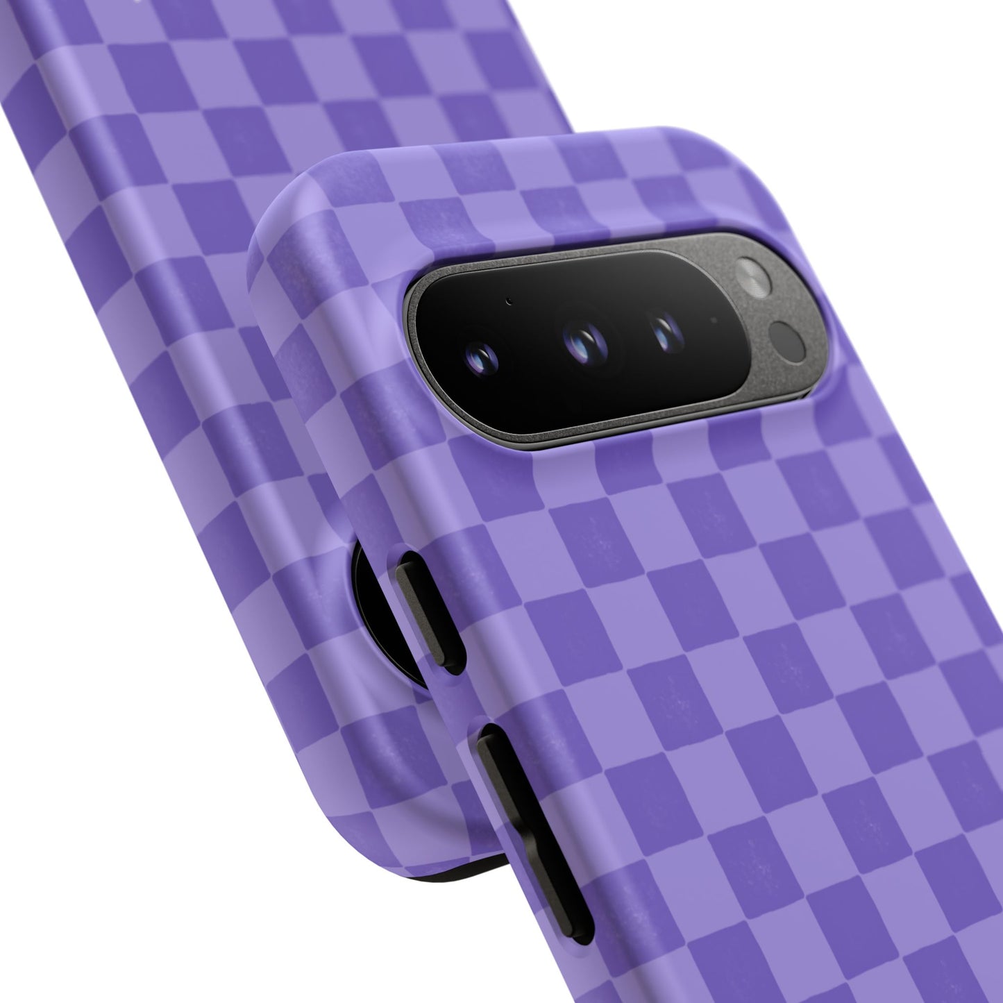 Simply Lovely Purple Checkered F1 Phone Case Design, Trendy F1 Gift, Formula 1 Gift, Cute F1 Phone Case