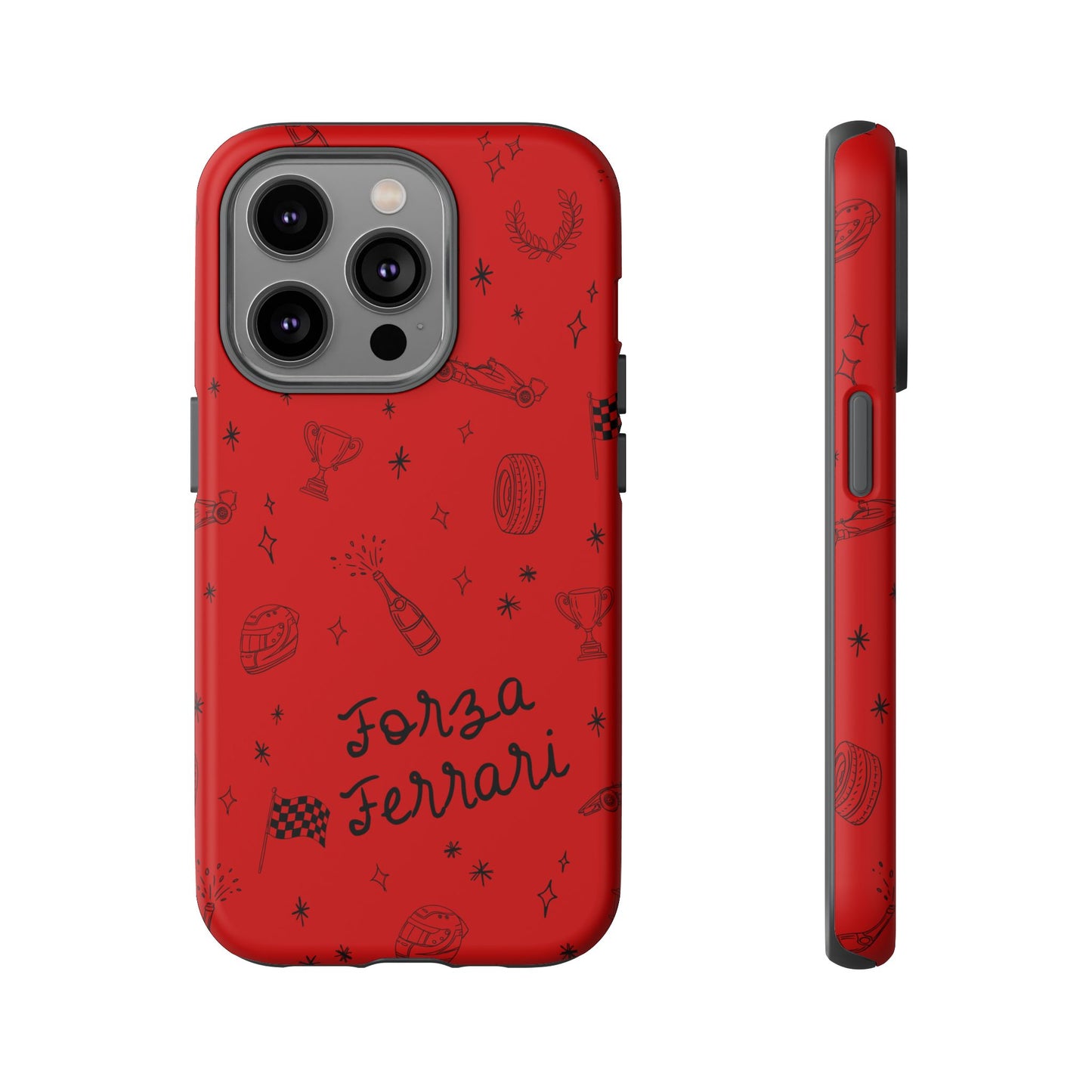 F1 Ferrari Racing Doodle "Forza Ferrari" F1 Phone Case Design