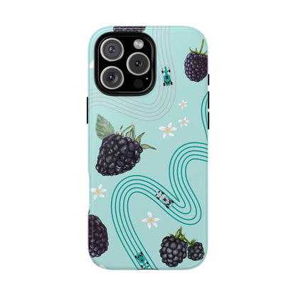 Teal F1 Mercedes and Blackberries Phone Case , Trendy F1 Gift, Formula 1 Gift, Cute Fruit F1 Phone Case, Unique Phone Case
