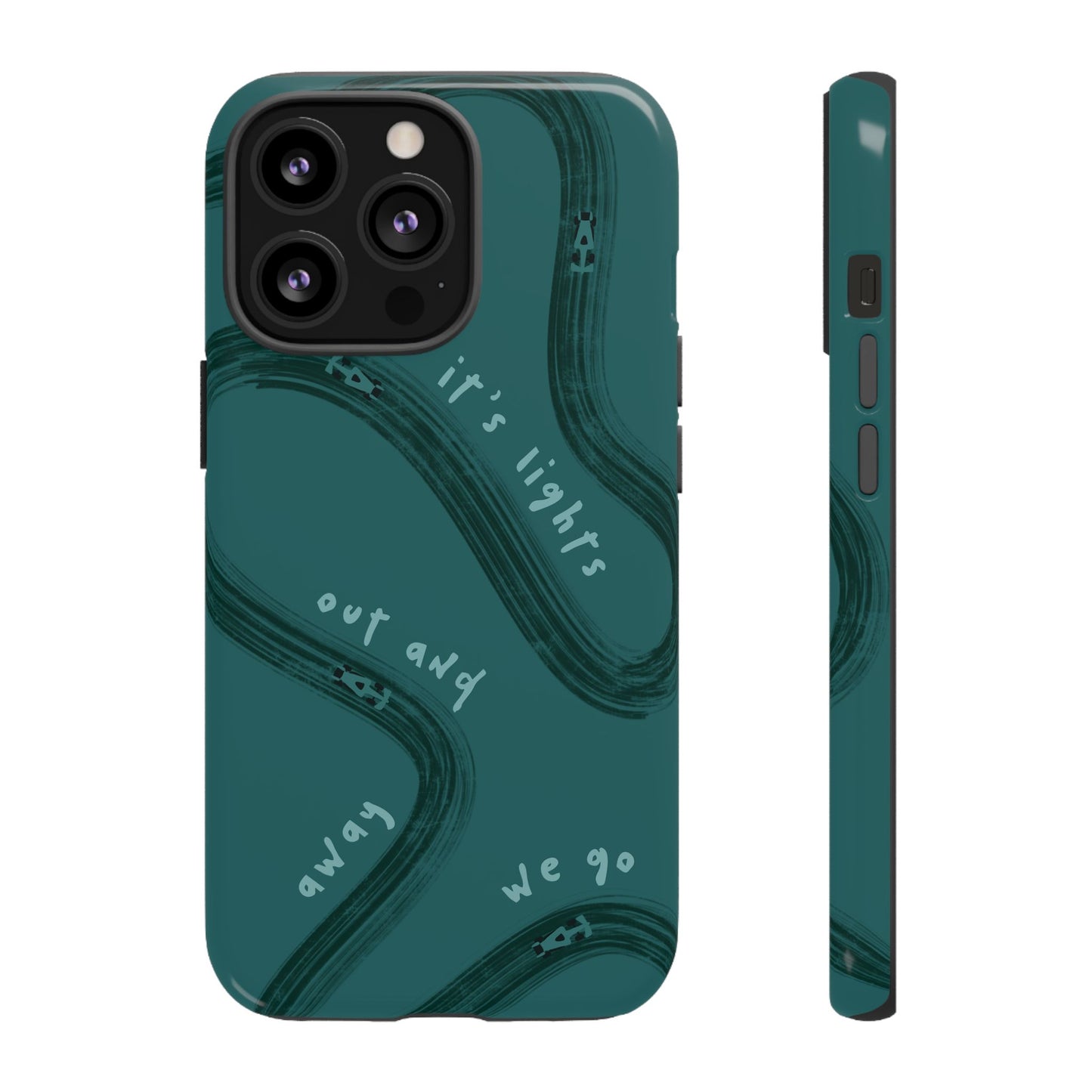 Teal Lights Out F1 Phone Case Design, Trendy F1 Gift, Formula 1 Gift, Cute F1 Phone Case, Unique Formula One Phone Case