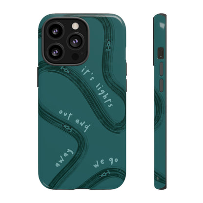 Teal Lights Out F1 Phone Case Design, Trendy F1 Gift, Formula 1 Gift, Cute F1 Phone Case, Unique Formula One Phone Case