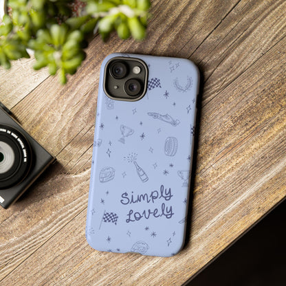 Blue Doodle "Simply Lovely" F1 Phone Case Design