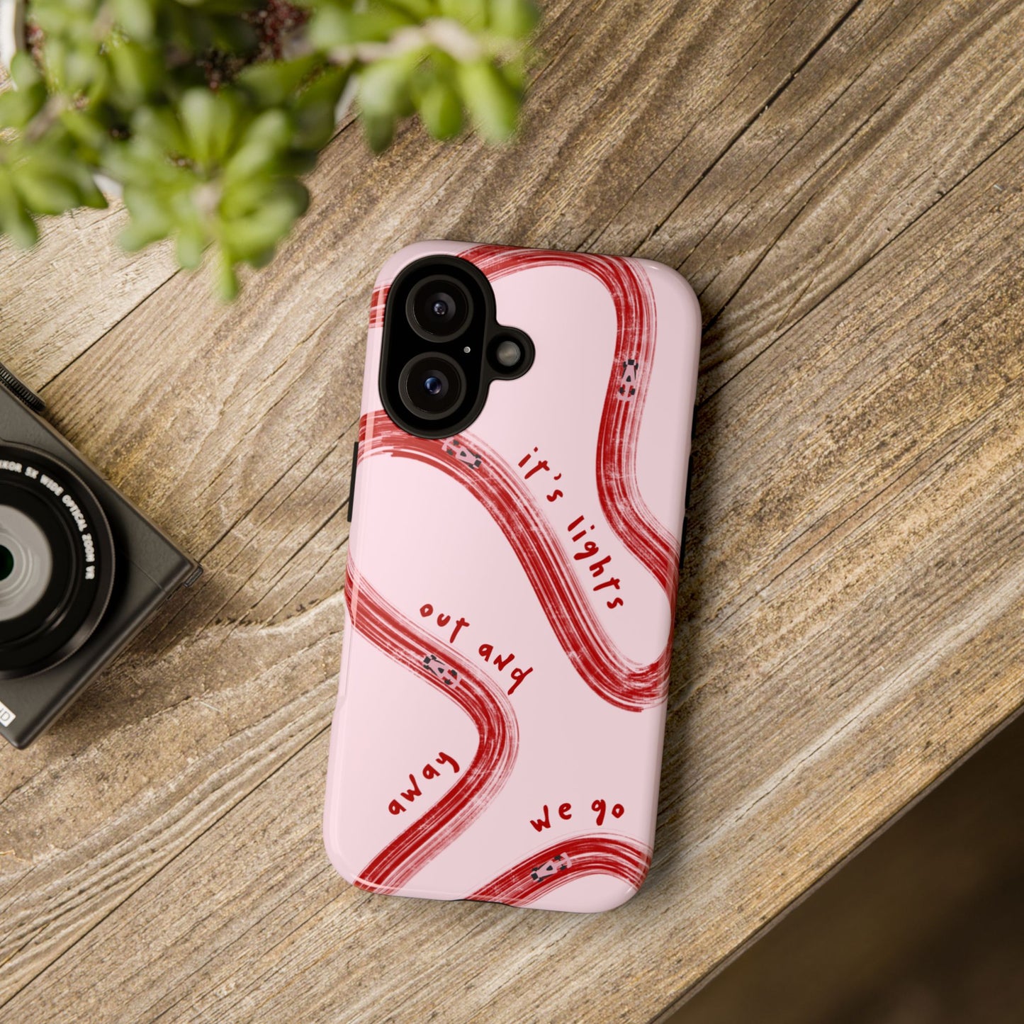 Pink and Red Lights Out F1 Phone Case Design, Trendy F1 Gift, Formula 1 Gift, Cute F1 Phone Case, Unique Formula One Phone Case