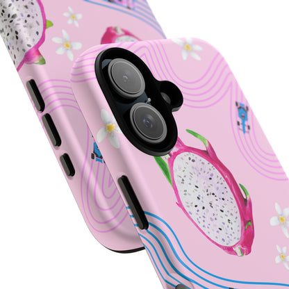Pink F1 Alpine and Dragonfruit Phone Case, Trendy F1 Gift, Formula 1 Gift, Cute Fruit F1 Phone Case, Unique Phone Case
