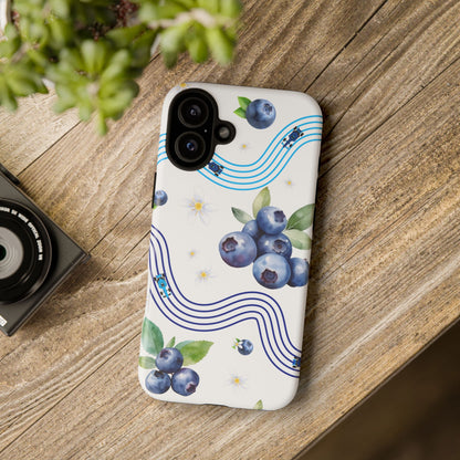 F1 Williams and Blueberries Phone Case, Trendy F1 Gift, Formula 1 Gift, Cute Fruit F1 Phone Case, Unique Phone Case
