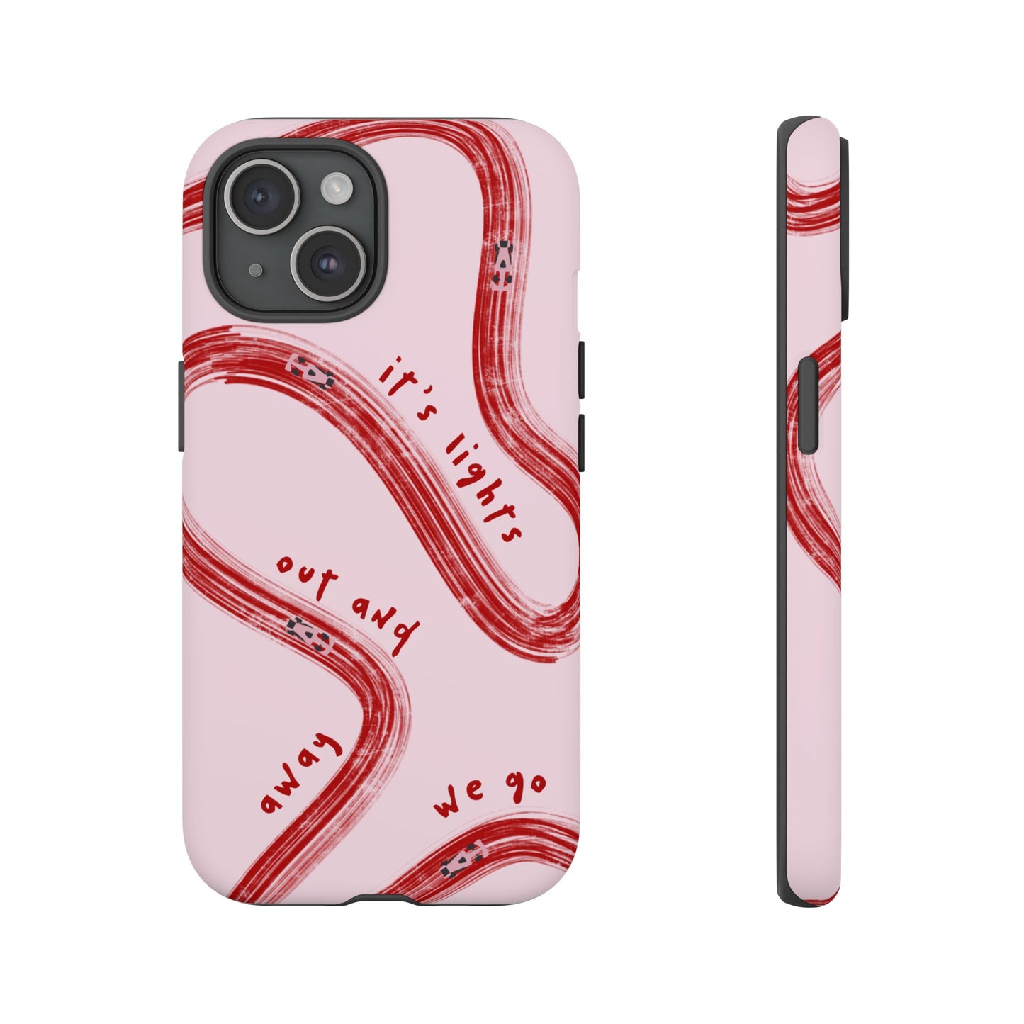 Pink and Red Lights Out F1 Phone Case Design, Trendy F1 Gift, Formula 1 Gift, Cute F1 Phone Case, Unique Formula One Phone Case
