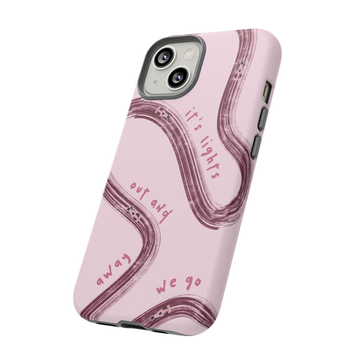 Pink Lights Out F1 Phone Case Design, Trendy F1 Gift, Formula 1 Gift, Cute F1 Phone Case, Unique Formula One Phone Case