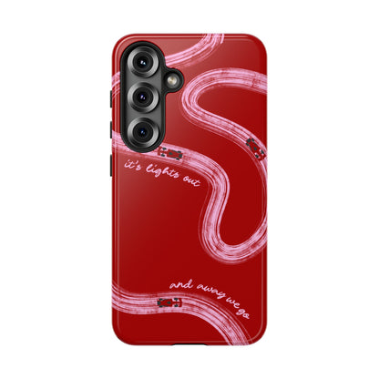 Red and Pink Lights Out F1 Phone Case Design, Trendy F1 Gift, Formula 1 Gift, Cute F1 Phone Case, Unique Formula One Phone Case