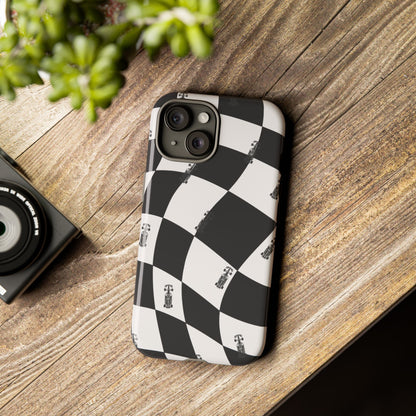 F1 Phone Case Black and White Checkered Design, Trendy F1 Gift, Formula 1 Gift, Cute F1 Phone Case, Unique Formula One Phone Case