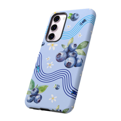 Blue F1 Williams and Blueberries Phone Case, Trendy F1 Gift, Formula 1 Gift, Cute Fruit F1 Phone Case, Unique Phone Case