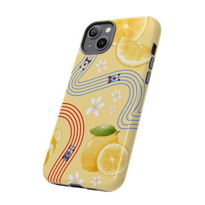 Yellow F1 Racing Bulls and Lemons Phone Case, Trendy F1 Gift, Formula 1 Gift, Cute Fruit F1 Phone Case, Unique Phone Case