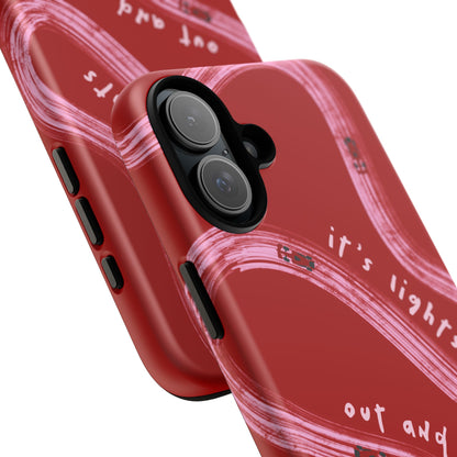 Red and Pink Lights Out F1 Phone Case Design, Trendy F1 Gift, Formula 1 Gift, Cute F1 Phone Case, Unique Formula One Phone Case