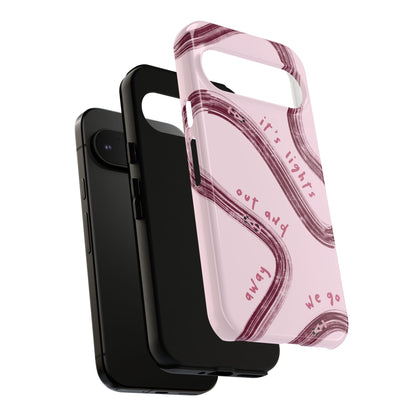 Pink Lights Out F1 Phone Case Design, Trendy F1 Gift, Formula 1 Gift, Cute F1 Phone Case, Unique Formula One Phone Case