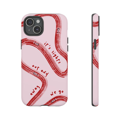 Pink and Red Lights Out F1 Phone Case Design, Trendy F1 Gift, Formula 1 Gift, Cute F1 Phone Case, Unique Formula One Phone Case