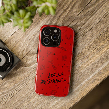 F1 Ferrari Racing Doodle "Forza Ferrari" F1 Phone Case Design