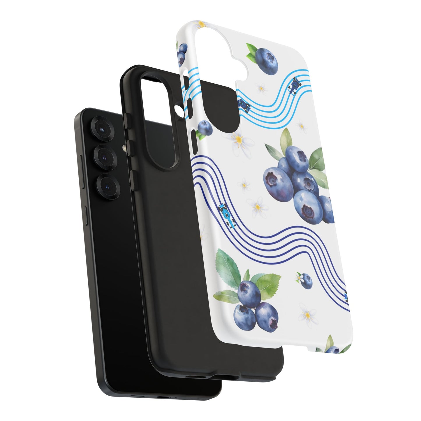 F1 Williams and Blueberries Phone Case, Trendy F1 Gift, Formula 1 Gift, Cute Fruit F1 Phone Case, Unique Phone Case