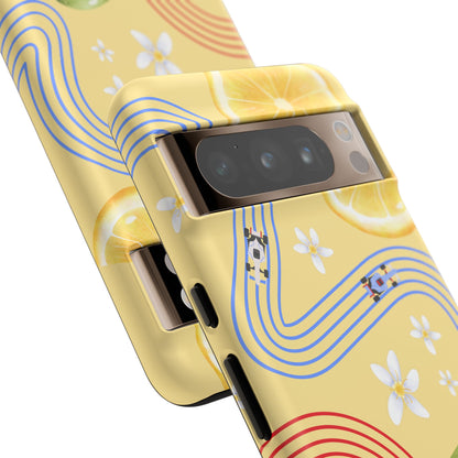 Yellow F1 Racing Bulls and Lemons Phone Case, Trendy F1 Gift, Formula 1 Gift, Cute Fruit F1 Phone Case, Unique Phone Case