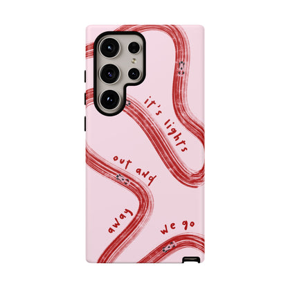 Pink and Red Lights Out F1 Phone Case Design, Trendy F1 Gift, Formula 1 Gift, Cute F1 Phone Case, Unique Formula One Phone Case