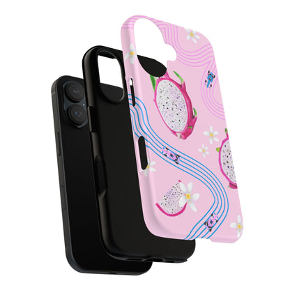 Pink F1 Alpine and Dragonfruit Phone Case, Trendy F1 Gift, Formula 1 Gift, Cute Fruit F1 Phone Case, Unique Phone Case