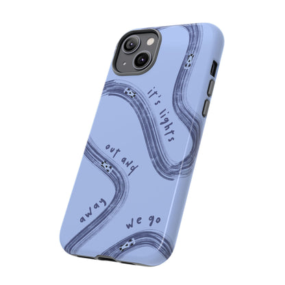 Blue Lights Out F1 Phone Case Design, Trendy F1 Gift, Formula 1 Gift, Cute F1 Phone Case, Unique Formula One Phone Case