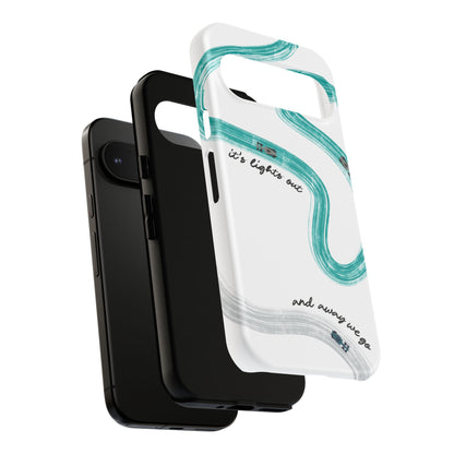 Mercedes F1 Phone Case Painted "its lights out and away we go", Trendy F1 Gift, Formula 1 Gift, Cute F1 Phone Case