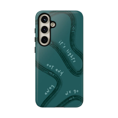 Teal Lights Out F1 Phone Case Design, Trendy F1 Gift, Formula 1 Gift, Cute F1 Phone Case, Unique Formula One Phone Case