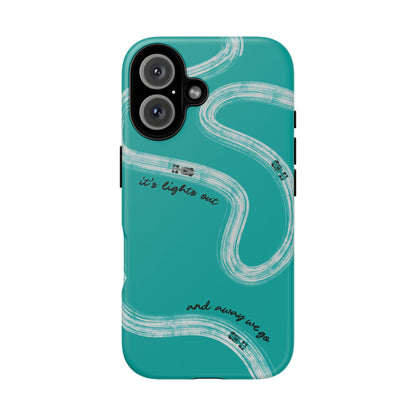 Mercedes F1 Phone Case Painted "its lights out and away we go", Trendy F1 Gift, Formula 1 Gift, Cute F1 Phone Case
