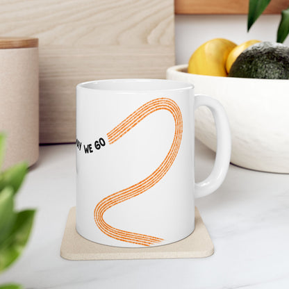 F1  It's Lights Out and Away We Go Mug, Unique Gift for Coffee Lovers, Whimsical Formula 1 Gift