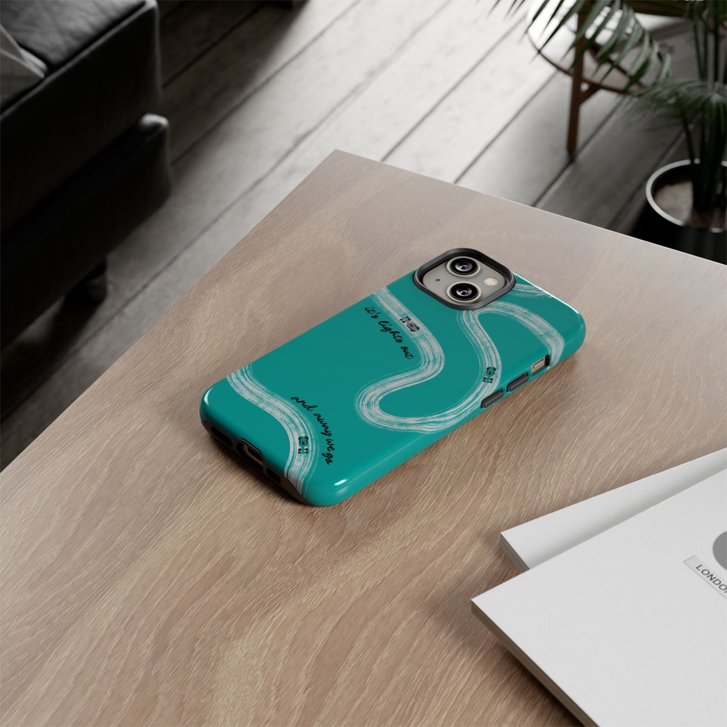 Mercedes F1 Phone Case Painted "its lights out and away we go", Trendy F1 Gift, Formula 1 Gift, Cute F1 Phone Case