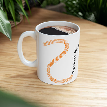 F1  It's Lights Out and Away We Go Mug, Unique Gift for Coffee Lovers, Whimsical Formula 1 Gift