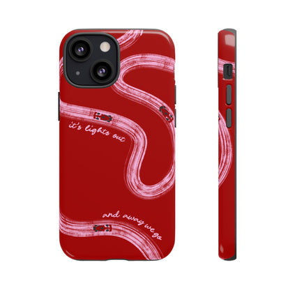 Red and Pink Lights Out F1 Phone Case Design, Trendy F1 Gift, Formula 1 Gift, Cute F1 Phone Case, Unique Formula One Phone Case