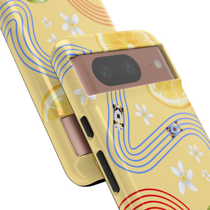 Yellow F1 Racing Bulls and Lemons Phone Case, Trendy F1 Gift, Formula 1 Gift, Cute Fruit F1 Phone Case, Unique Phone Case