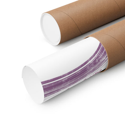 Mauve and Purple F1 Matte Horizontal Poster | US SIZING