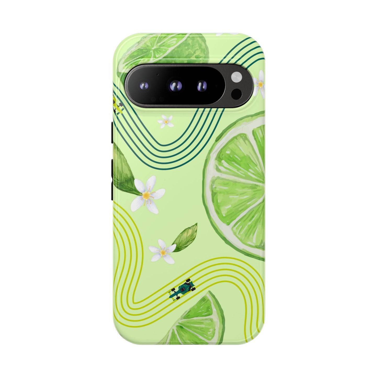 Green F1 Aston Martin and Lime Phone Case, Trendy F1 Gift, Formula 1 Gift, Cute Fruit F1 Phone Case, Unique Phone Case