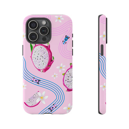 Pink F1 Alpine and Dragonfruit Phone Case, Trendy F1 Gift, Formula 1 Gift, Cute Fruit F1 Phone Case, Unique Phone Case