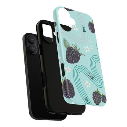Teal F1 Mercedes and Blackberries Phone Case , Trendy F1 Gift, Formula 1 Gift, Cute Fruit F1 Phone Case, Unique Phone Case