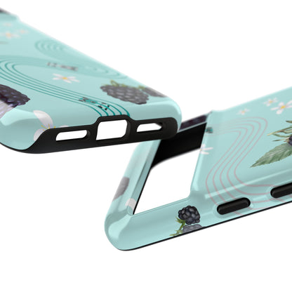 Teal F1 Mercedes and Blackberries Phone Case , Trendy F1 Gift, Formula 1 Gift, Cute Fruit F1 Phone Case, Unique Phone Case