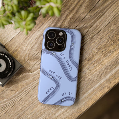 Blue Lights Out F1 Phone Case Design, Trendy F1 Gift, Formula 1 Gift, Cute F1 Phone Case, Unique Formula One Phone Case