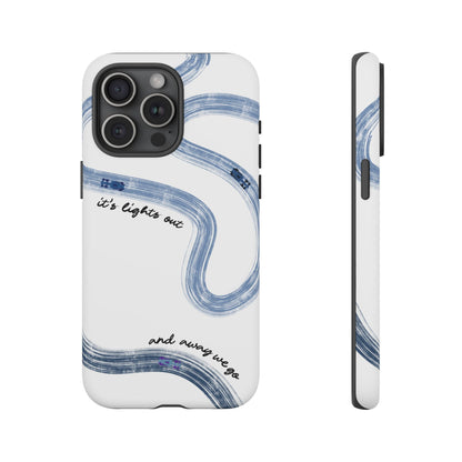 F1 Phone Case Blue Painted "its lights out and away we go", Trendy F1 Gift, Formula 1 Gift, Cute F1 Phone Case, Gift for F1 Fans