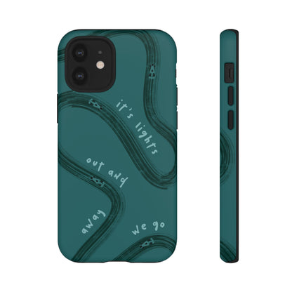 Teal Lights Out F1 Phone Case Design, Trendy F1 Gift, Formula 1 Gift, Cute F1 Phone Case, Unique Formula One Phone Case