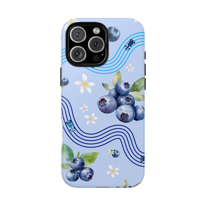 Blue F1 Williams and Blueberries Phone Case, Trendy F1 Gift, Formula 1 Gift, Cute Fruit F1 Phone Case, Unique Phone Case