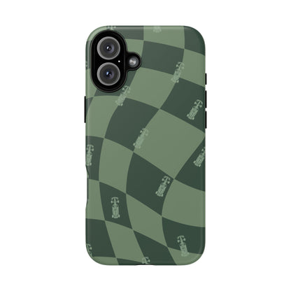 F1 Phone Case Green Checkerboard Design, Trendy F1 Gift, Formula 1 Gift, Cute F1 Phone Case, Unique Formula One Phone Case