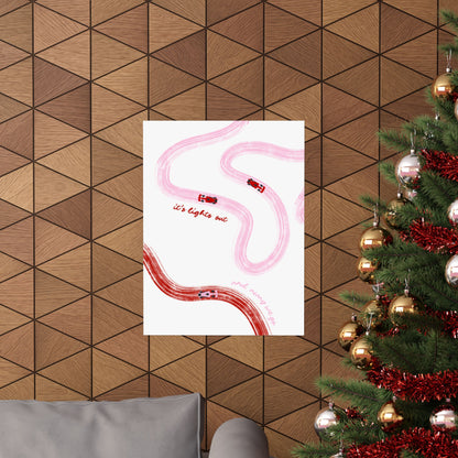 Pink and Red F1 Matte Vertical Poster | F1 Giclée Art Print (US SIZING)